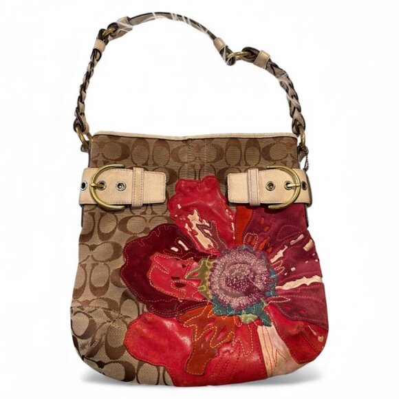 Vintage Coach Limited Edition Poppy Bag Leather Suede Canvas Model 6123 - Picture 1 of 15